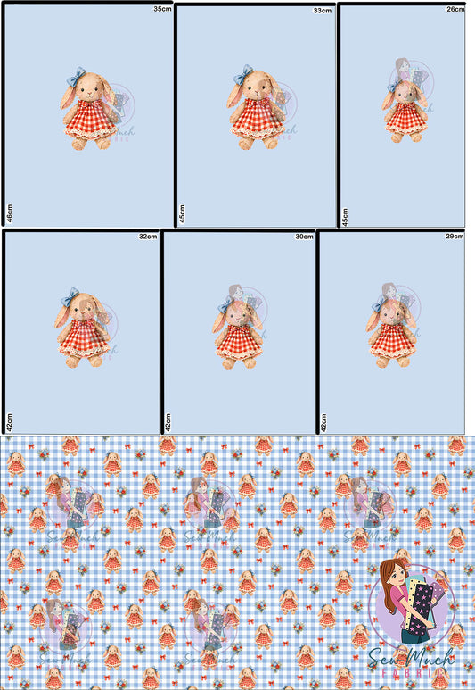 AUGUST Pre-Order (1): Bunny Blue 'PANEL FOR ROMPERS'