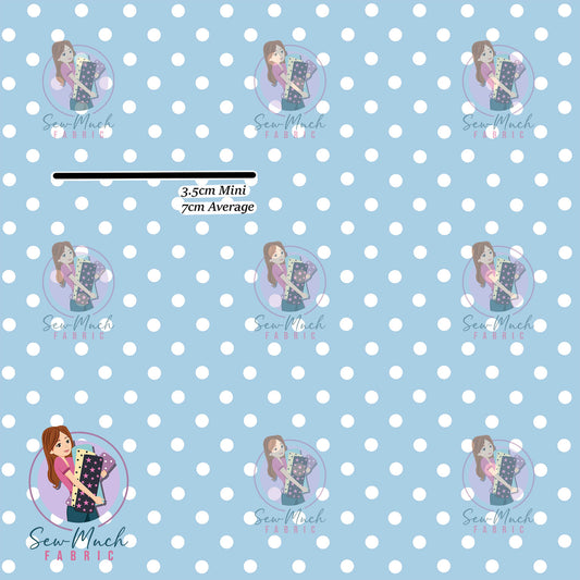 Polka Dot Blue | Woven | Retail | MINI Scale