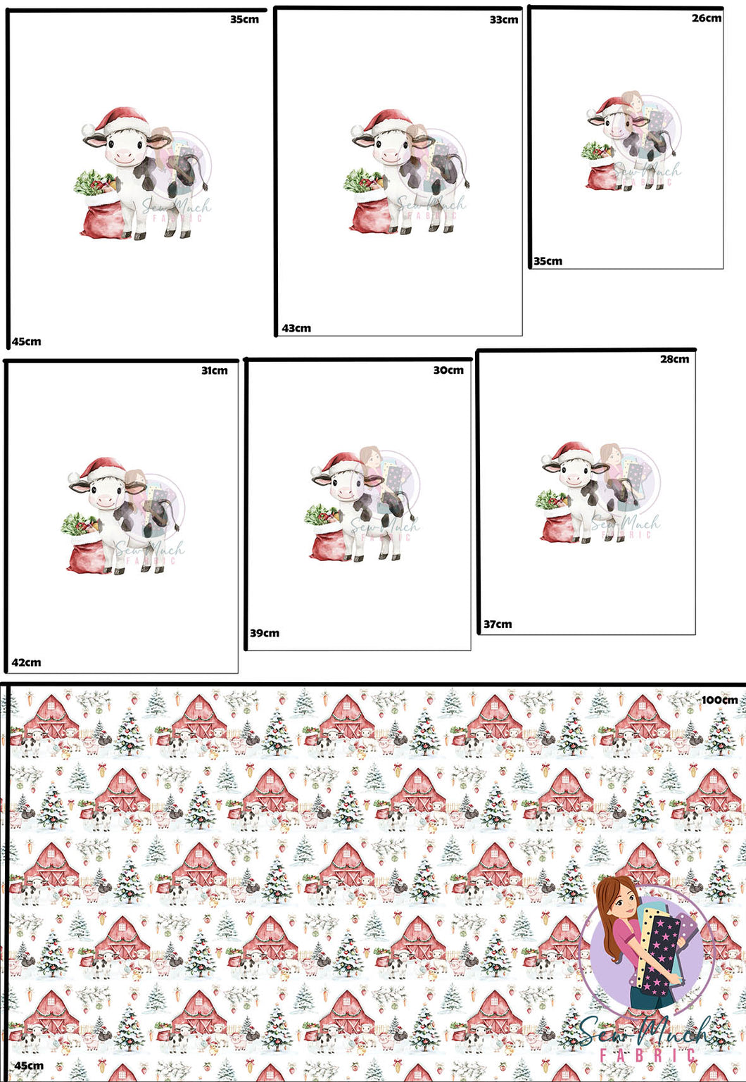 CHRISTMAS Pre-Order: Farm 'PANEL FOR ROMPERS'