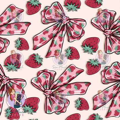 Strawberry Bows | TWILL | Retail | Average Scale