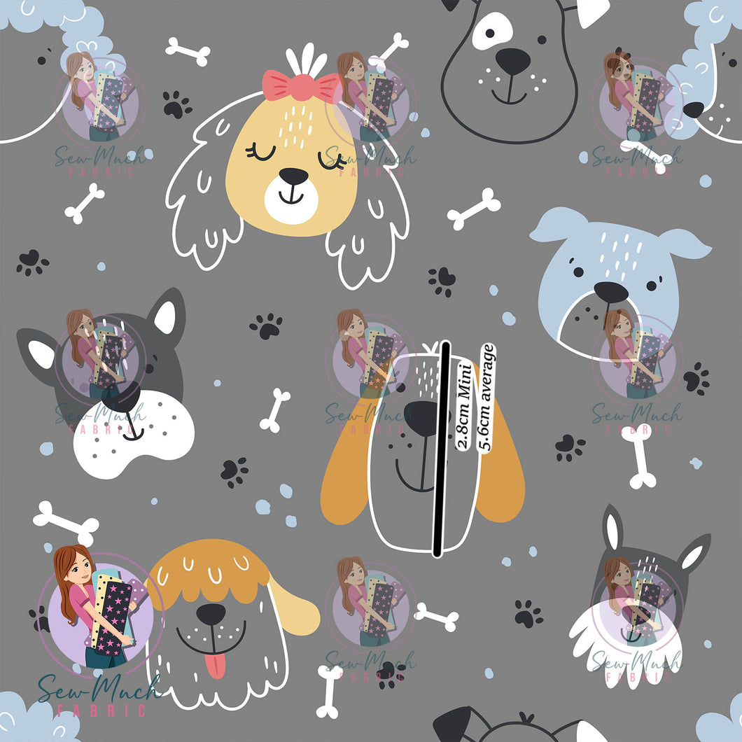 Dogs Grey | Woven | Retail | Average Scale