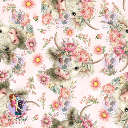 Unlimited Pre-Order: Floral Cows Light Pink
