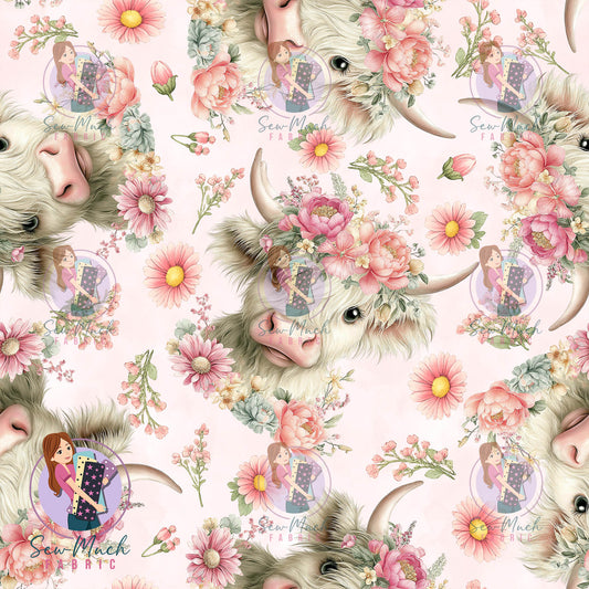 Unlimited Pre-Order: Floral Cows Light Pink