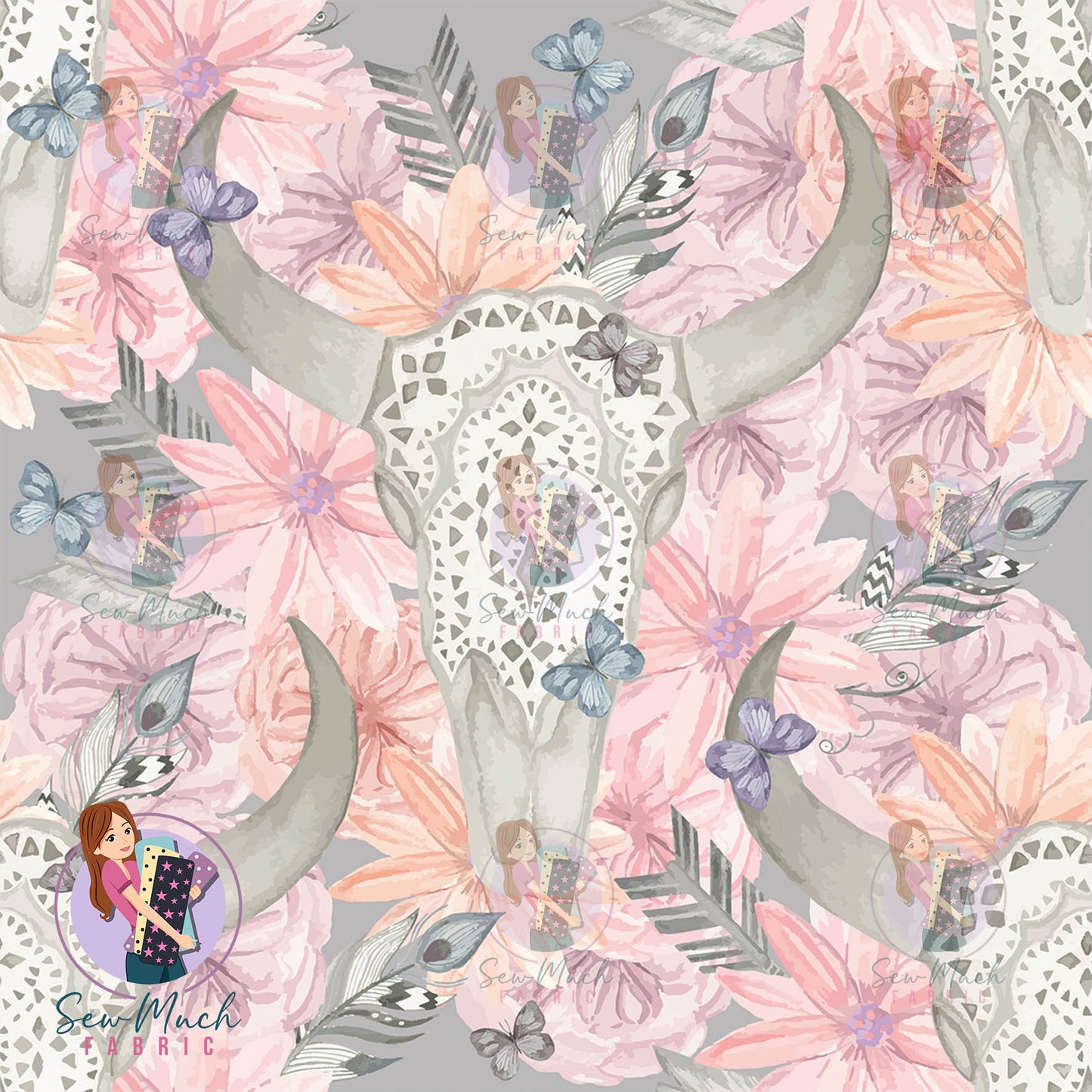 Unlimited Pre-Order: Cow Skull Pastel Floral