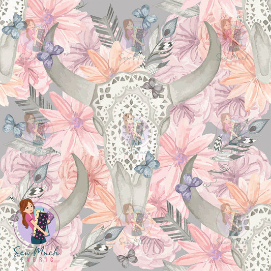 Unlimited Pre-Order: Cow Skull Pastel Floral