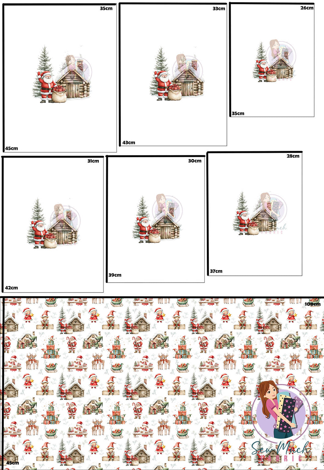 CHRISTMAS Pre-Order: Santa Workshop 'PANEL FOR ROMPERS'