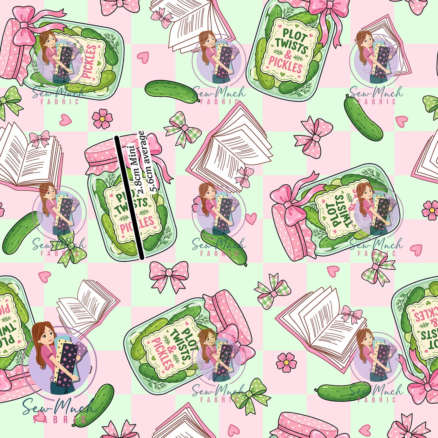 Plot Twists & Pickles Green & Pink | Woven | Retail | Average Scale