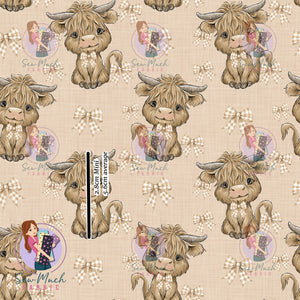 SEPTEMBER Pre-Order (2): Highland Cow Beige Bow