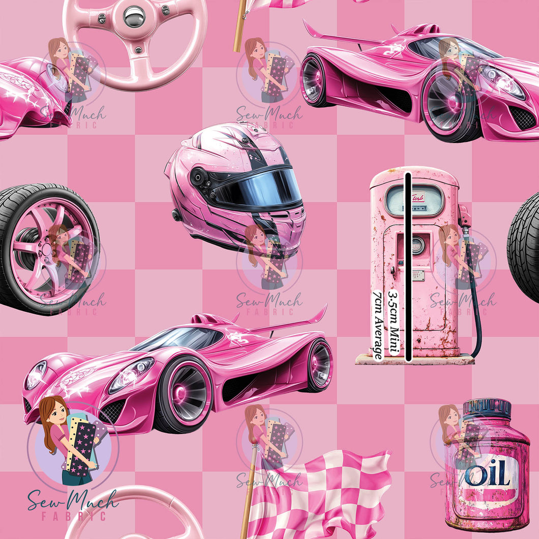 Pink Cars | Woven | Retail | Average Scale