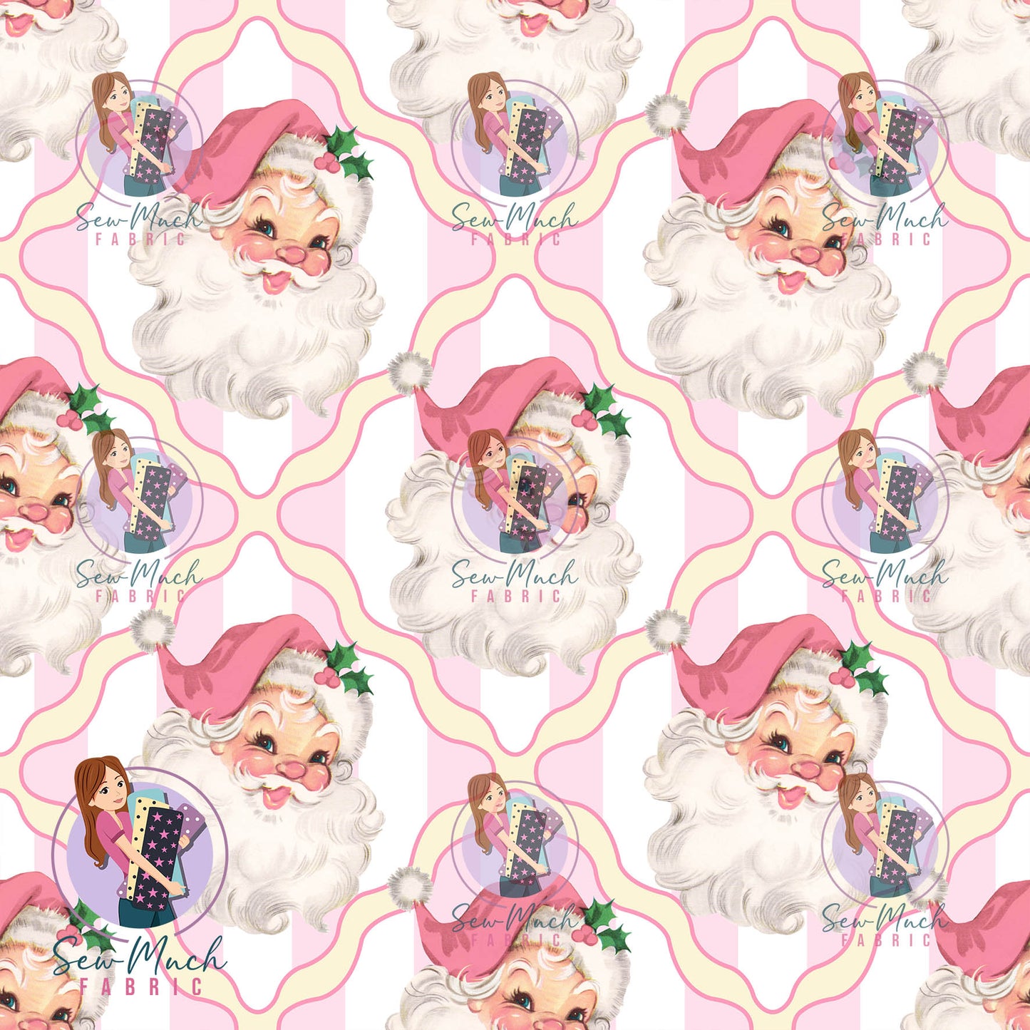 CHRISTMAS Pre-Order: Pink Bow Santa