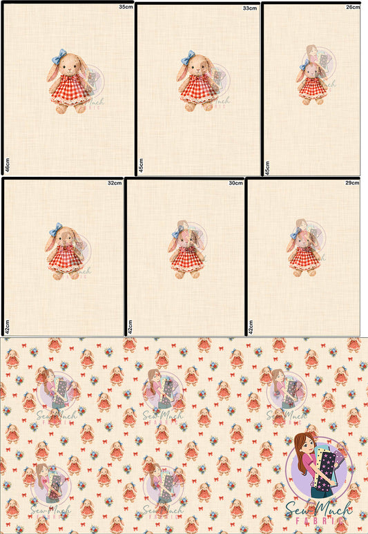 AUGUST Pre-Order (1): Bunny Beige 'PANEL FOR ROMPERS'