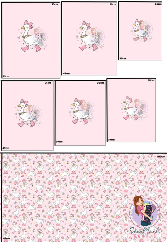 Unlimited Pre-Order: Pink Goose 'PANEL FOR ROMPERS'