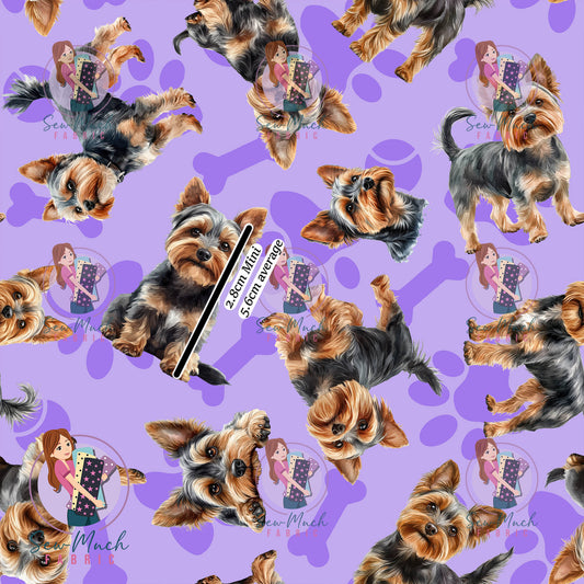 Yorkshire Terrier Purple | Woven | Retail | Average Scale
