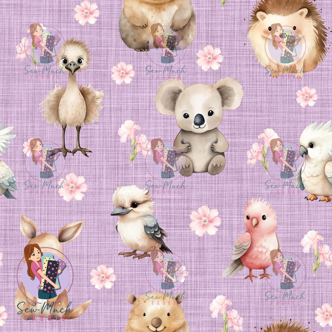 Australian Animals Purple | Canvas | Retail | Average Scale