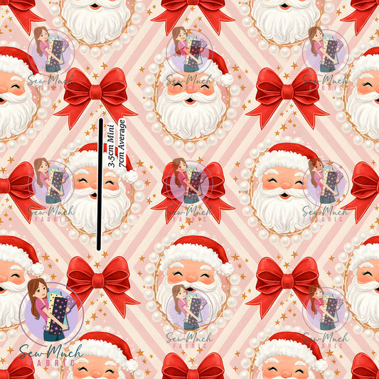 CHRISTMAS: Santa Bows | Woven | Retail | Average Scale