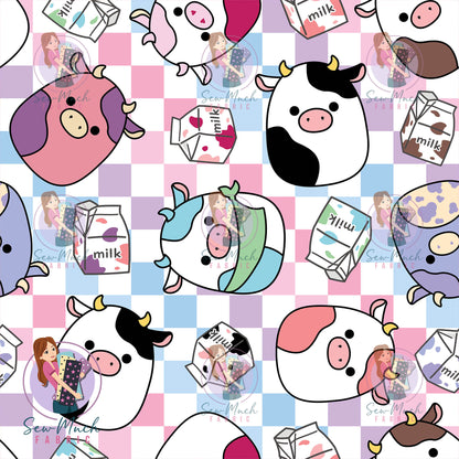 Unlimited Pre-Order: Cows Squishmallows (Rainbow Check)