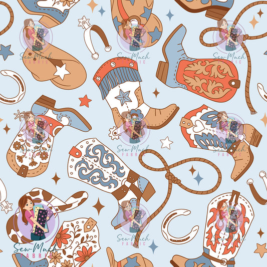 Western Boots Blue | Knit | Retail | Average Scale