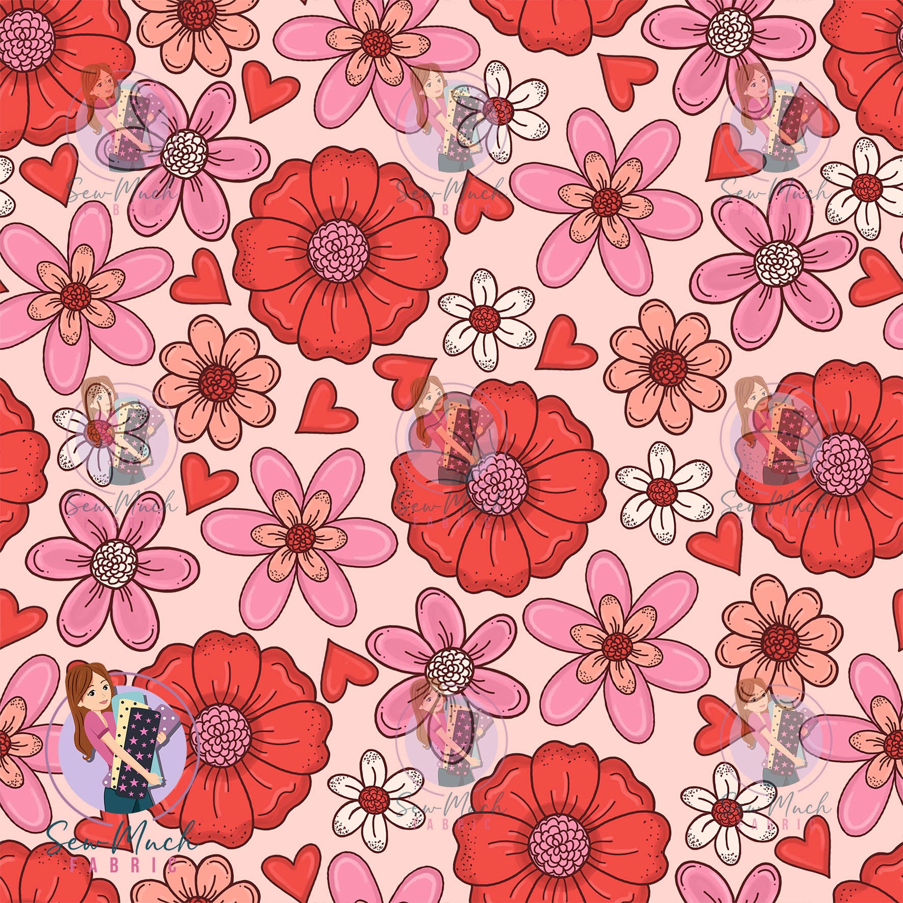 Preoder Cloth Samples Unlimited Pre-Order: Floral HEART – Sew Much Fabric Australia