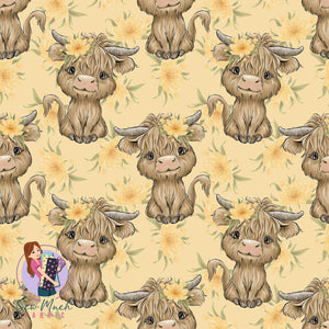 Highland Cow Yellow | Knit | Retail | Average Scale