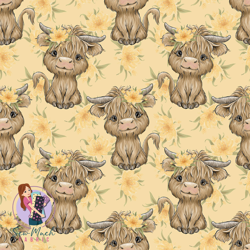 Highland Cow Yellow | Knit | Retail | Average Scale