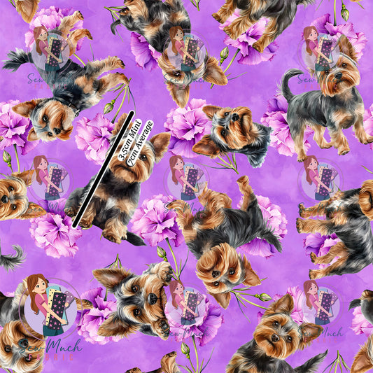 Yorkshire Terrier Floral | Canvas | Retail | Average Scale
