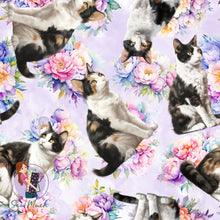 Load image into Gallery viewer, Tuxedo Cat Floral | Woven | Retail | Average Scale
