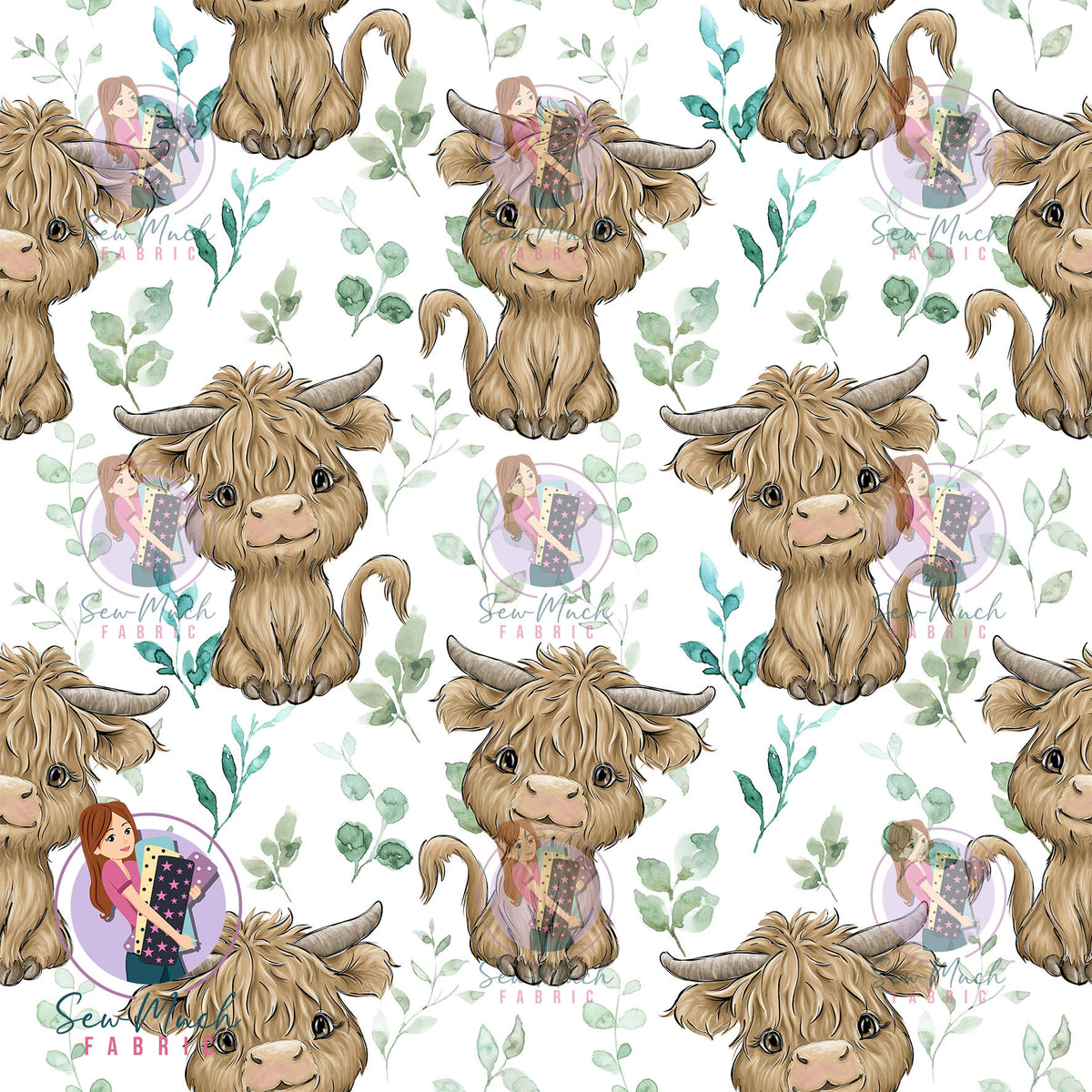 Highland Cow Leaves | MINKY | Retail | Average Scale