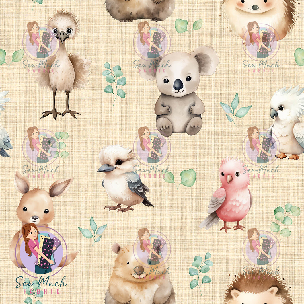Australian Animals Beige | Bamboo | Retail | Average Scale
