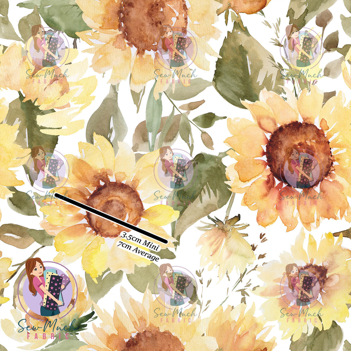Sunflower Watercolour | Woven | Retail | Average Scale