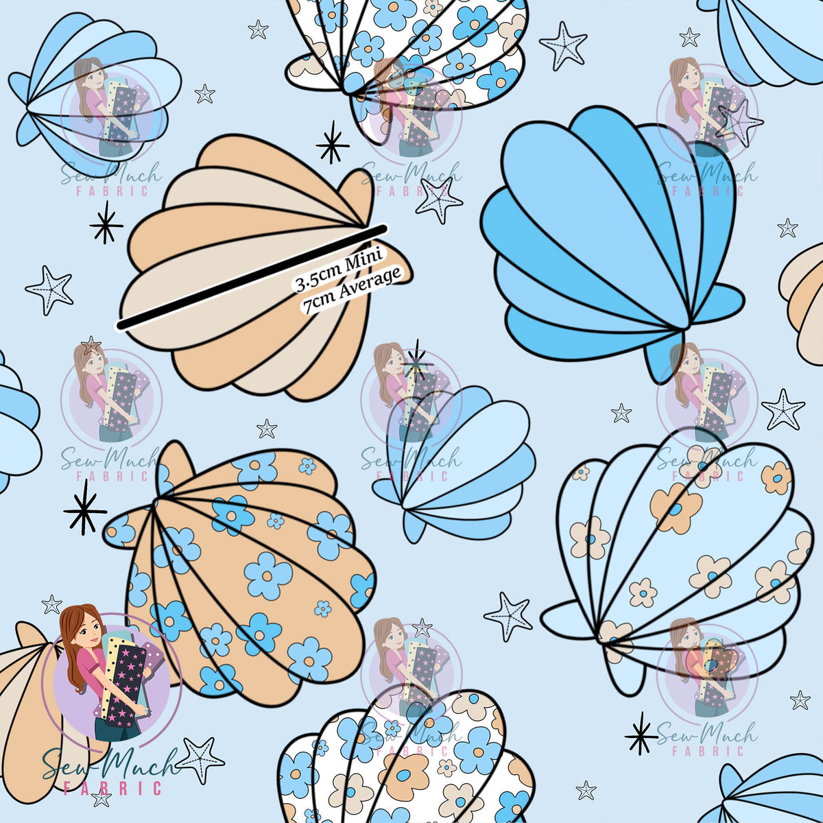 Unlimited Pre-Order: Shells Blue – Sew Much Fabric Australia