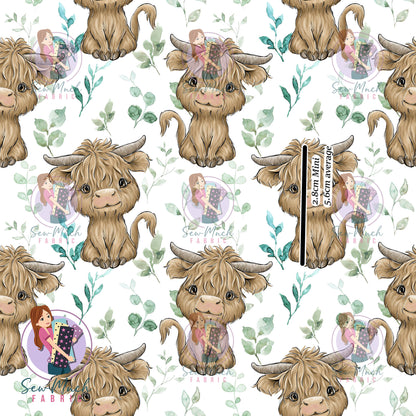 Highland Cows Leaves | Knit | Retail | Average Scale