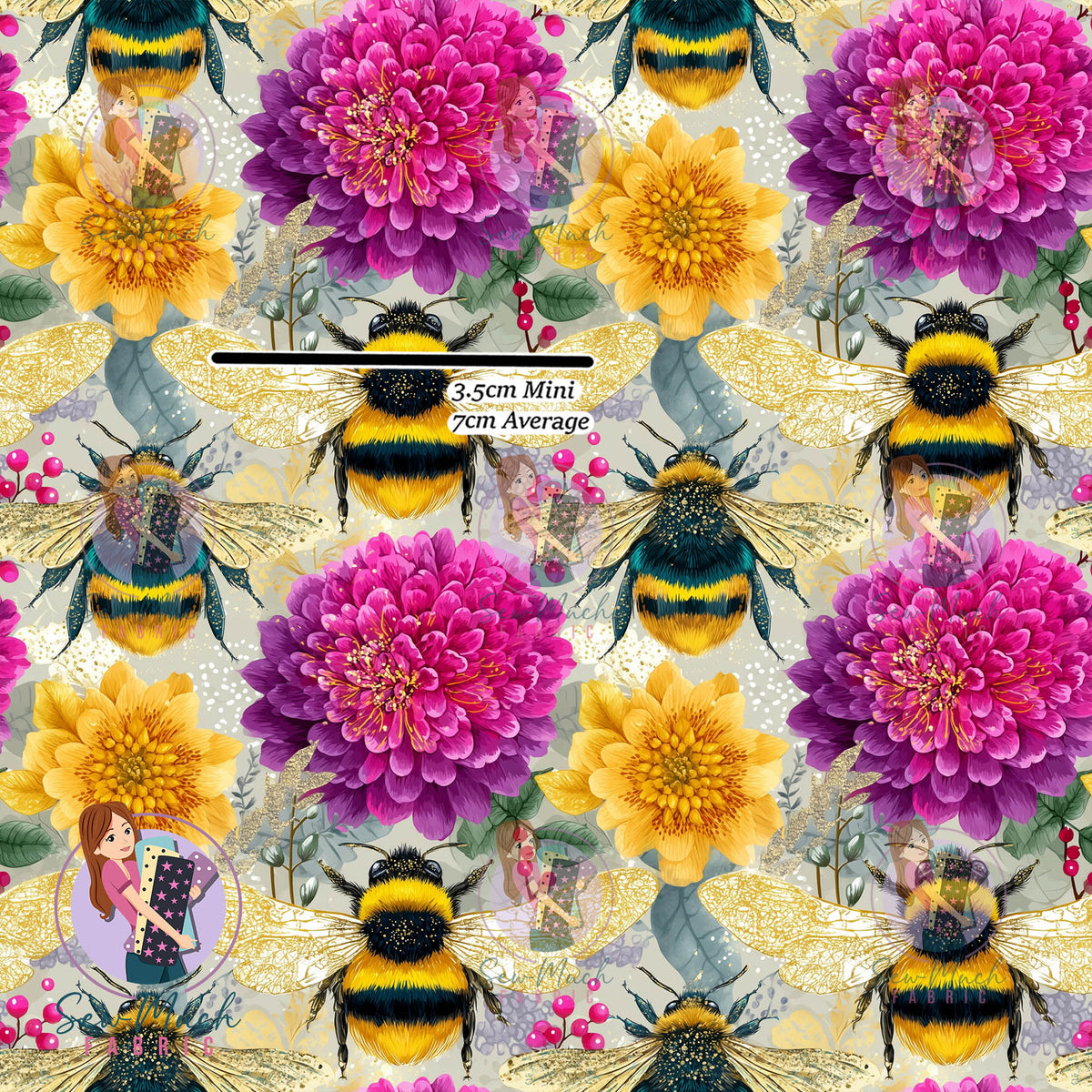 Bee Pink & Yellow Floral | Woven | Retail | Average Scale