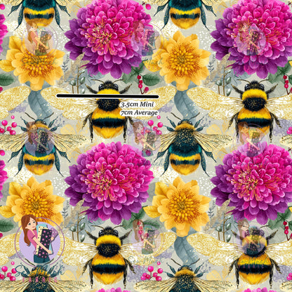 Bee Pink & Yellow Floral | Woven | Retail | Average Scale