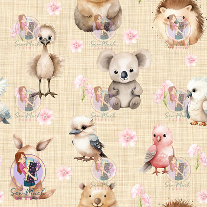 Unlimited Pre-Order: Aussie Animals Beige Floral
