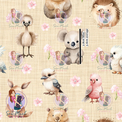 Unlimited Pre-Order: Aussie Animals Beige Floral