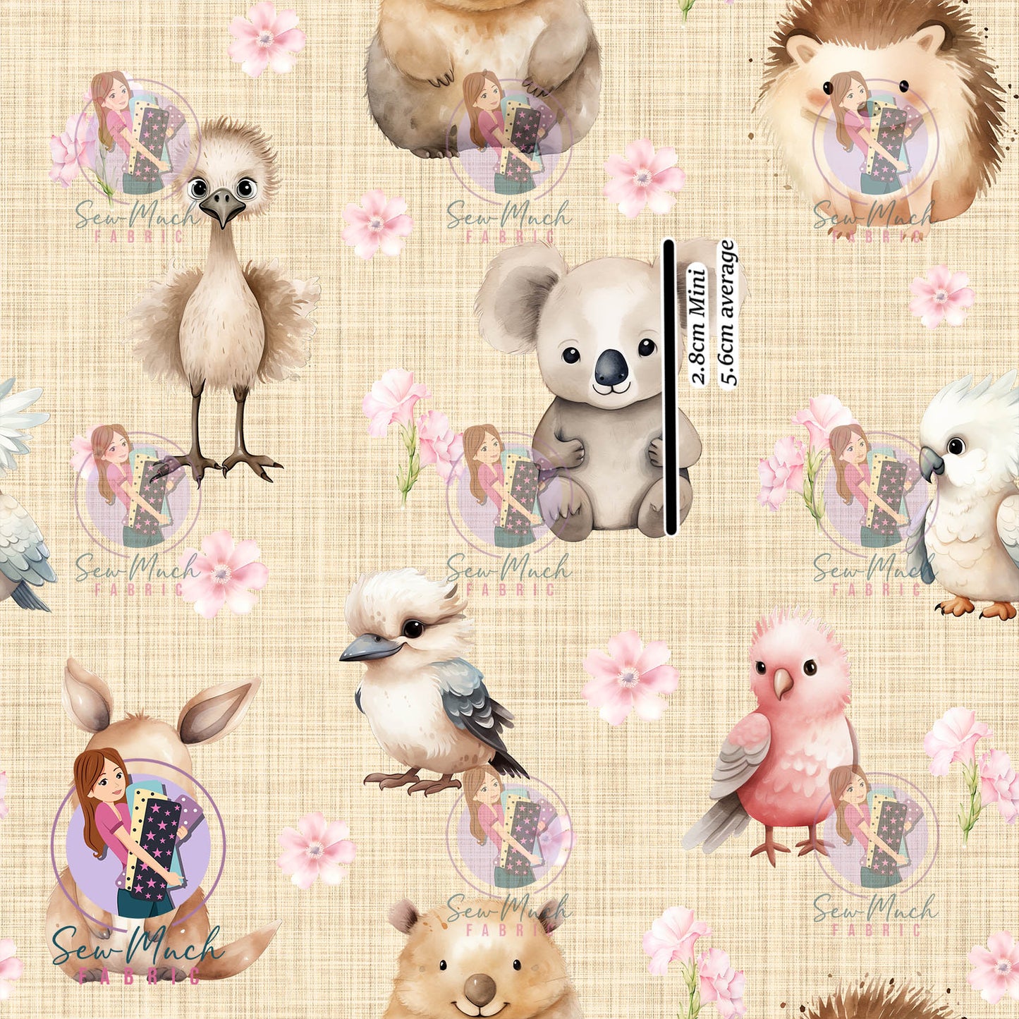 Australian Animals Floral | Canvas | Retail | Average Scale