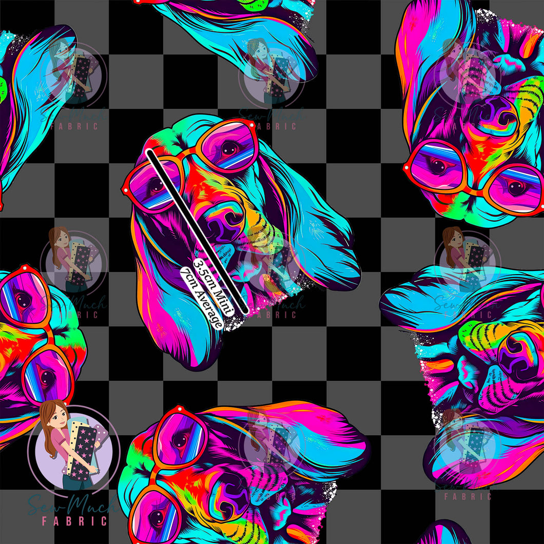 Basset Hound Colourful | Woven | Retail | MINI Scale