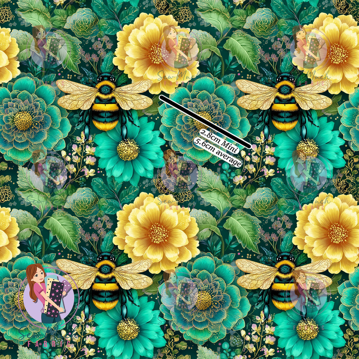 Bee Green Floral | Woven | Retail | Average Scale