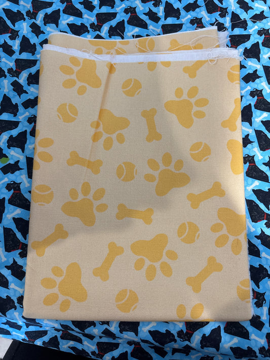 REMNANT: CANVAS Yellow Paw Print