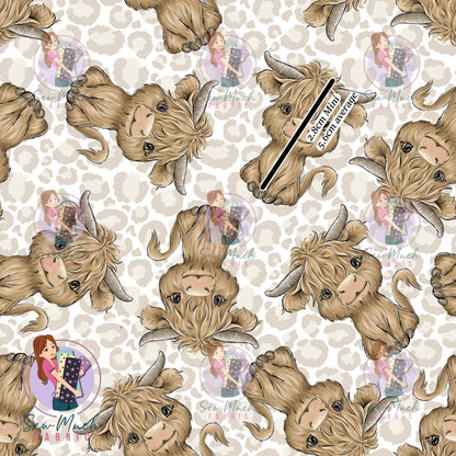 Highland Cows Leopard Print | Woven | Retail | Average Scale