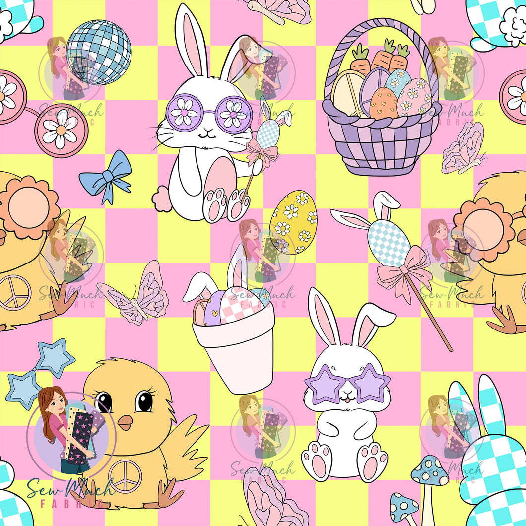 Easter Check Pink/Yellow | Woven | Retail | Average Scale