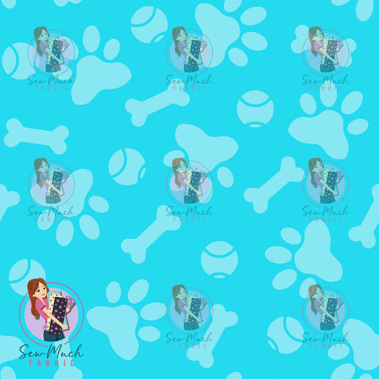 Paw Prints Bright Blue | Pre-Order |