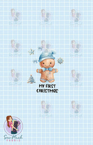 CHRISTMAS Pre-Order: My First Christmas Blue 'PANEL'
