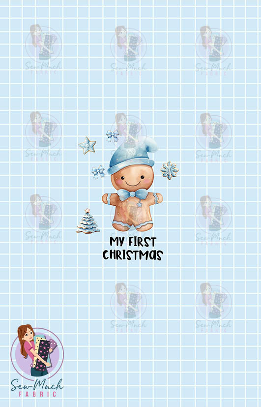 CHRISTMAS Pre-Order: My First Christmas Blue 'PANEL'