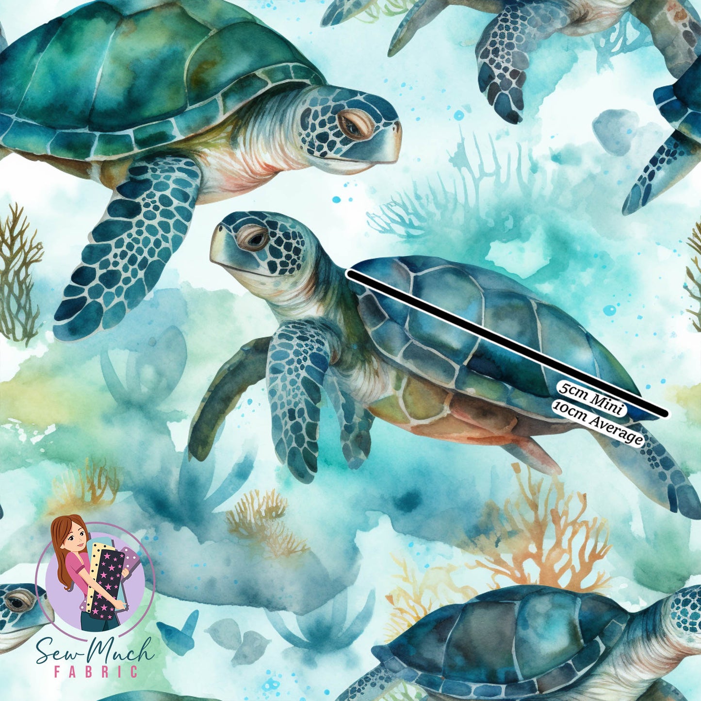Green Turtles | Canvas | Retail | Average Scale
