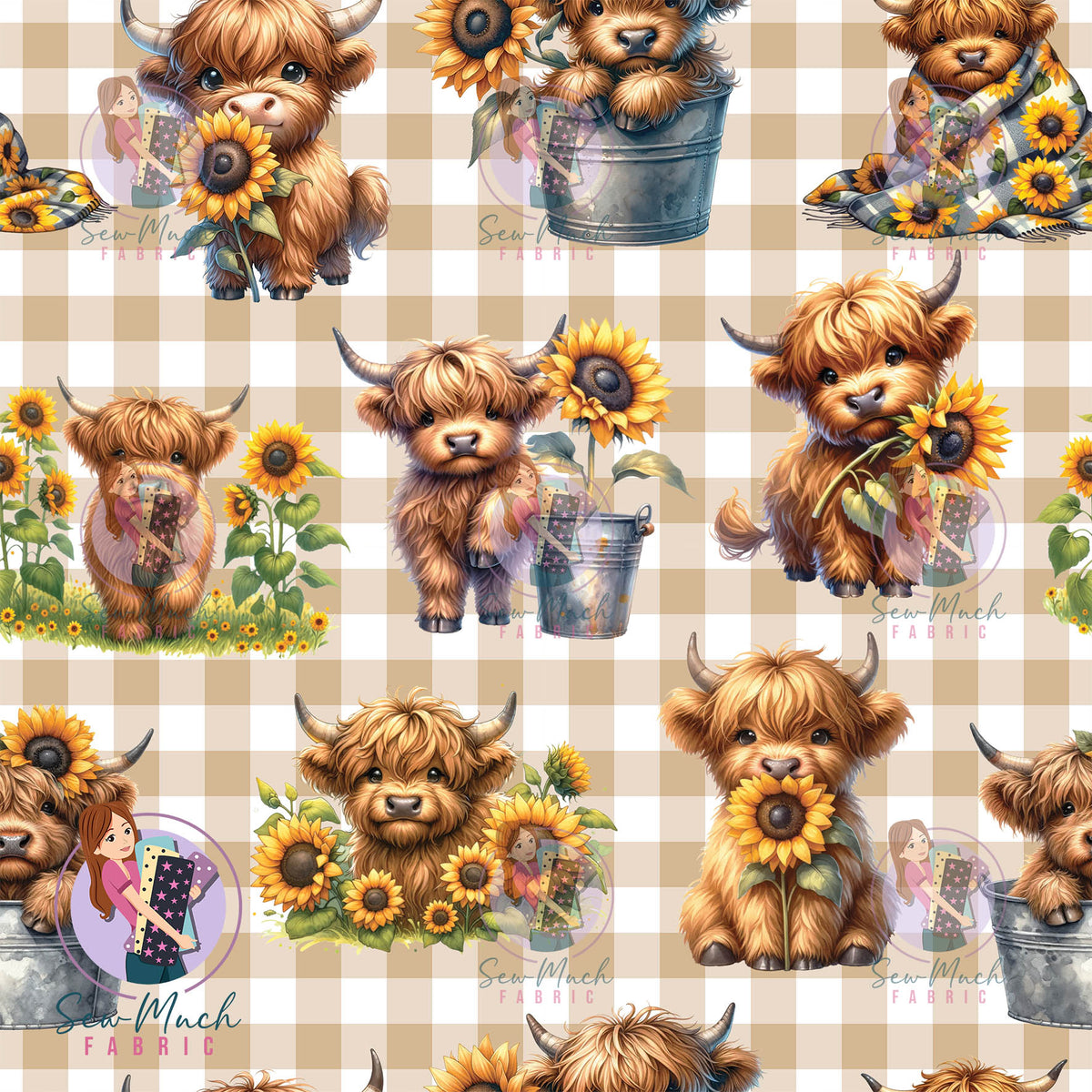 Highland Sunflower Gingham | Knit | Retail | Average Scale