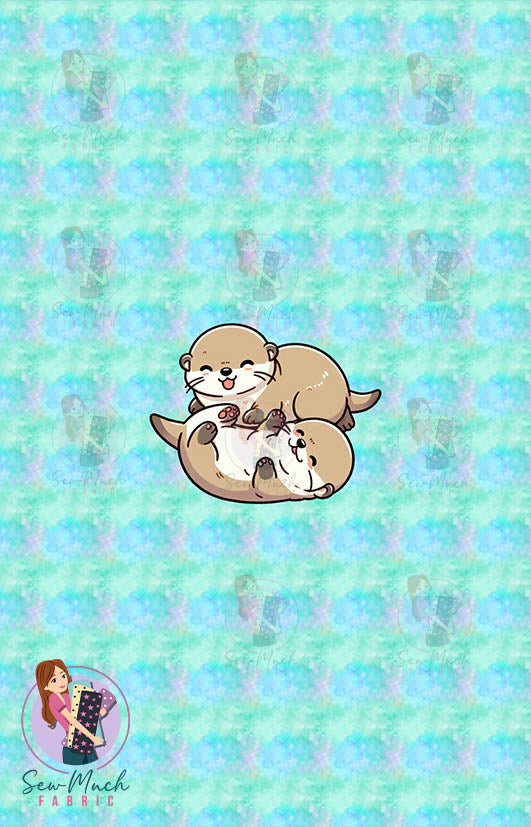 Sea Otters Aqua | PANEL | Retail | SWIM