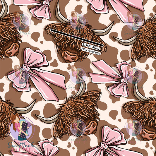 Highland Pink Bow | Woven | Retail | MINI Scale