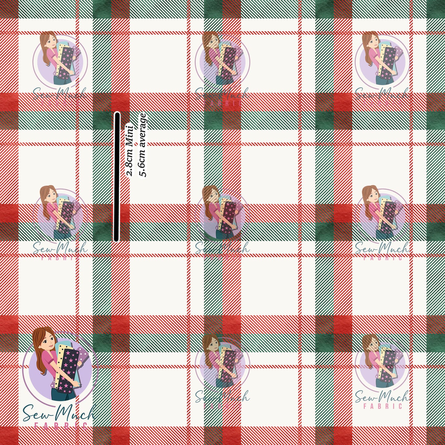 Christmas: Red & Green Gingham | Woven | Retail | MINI Scale