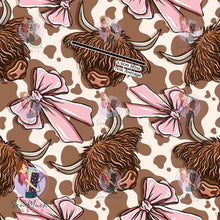 Load image into Gallery viewer, Highland Cow Bows | Woven | Retail | Average Scale
